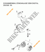 IGNITION SYSTEM for KTM 300 EXC MARZOCCHI/OHLINS 13LT 1996