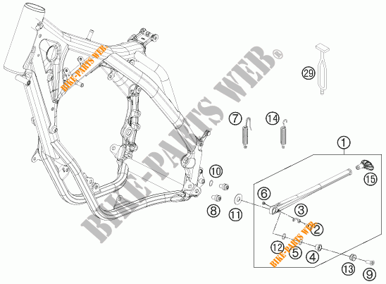 SIDE / MAIN STAND for KTM 300 EXC 2012