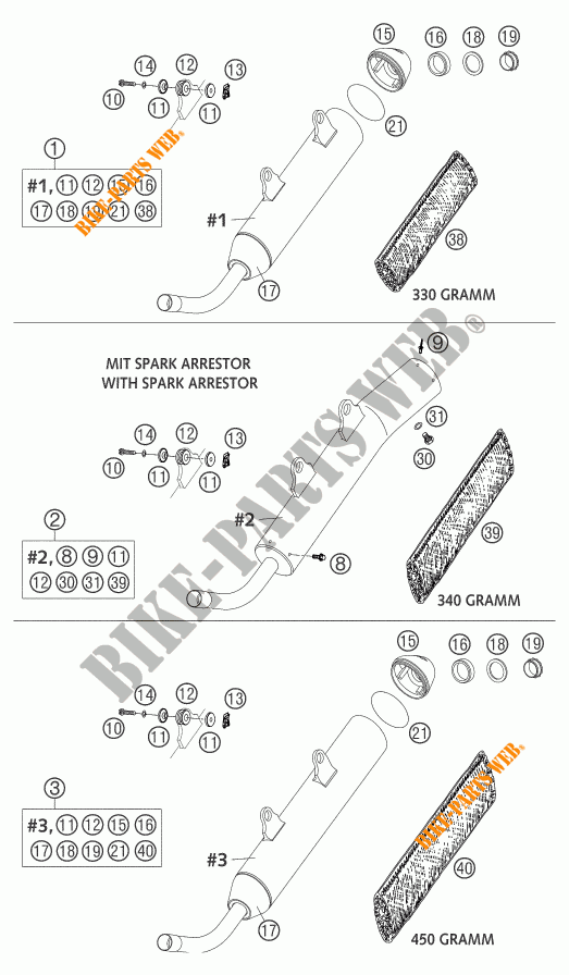 EXHAUST for KTM 300 EXC 2004