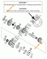 GEARBOX COUNTERSHAFT for KTM 300 EXC 2002
