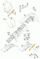 PLASTICS for KTM 300 EXC 2002
