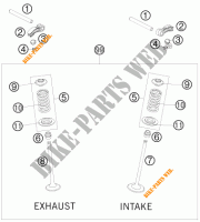 VALVES for KTM 250 EXC-F FACTORY EDITION 2011