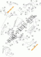 PLASTICS for KTM RC 390 WHITE ABS 2014