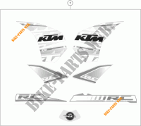 STICKERS for KTM RC 390 WHITE ABS 2014