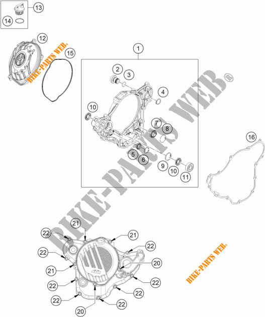 CLUTCH COVER for KTM 250 EXC-F 2017