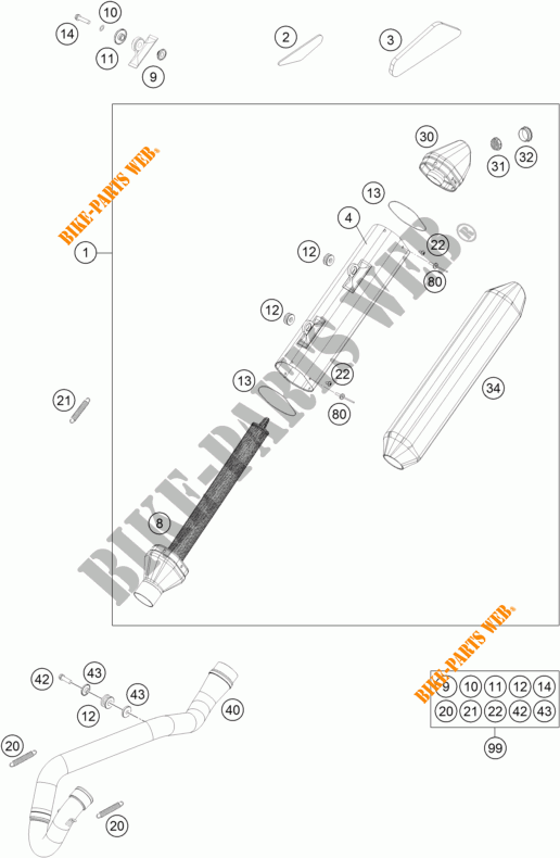 EXHAUST for KTM 250 EXC-F 2016