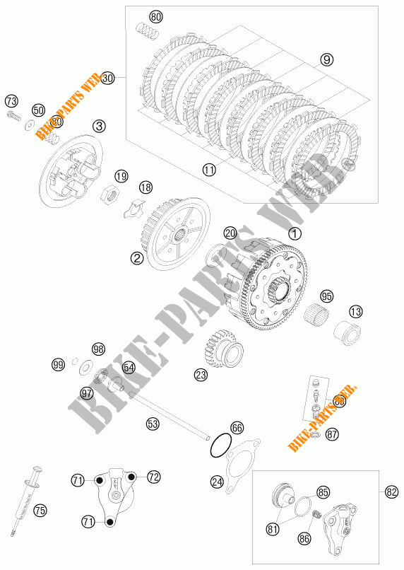 CLUTCH for KTM 250 EXC-F 2011