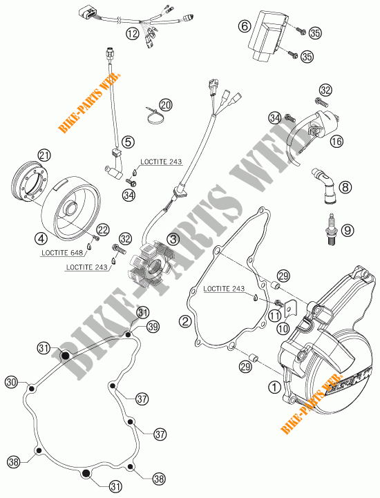 IGNITION SYSTEM for KTM 250 EXC-F 2011