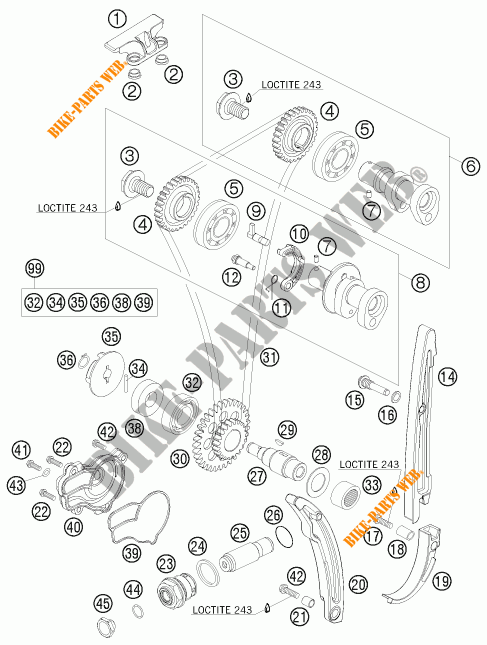 TIMING for KTM 250 EXC-F 2011