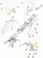 PLASTICS for KTM 250 EXC-F 2008