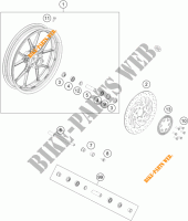 FRONT WHEEL for KTM RC 250 WHITE ABS 2016