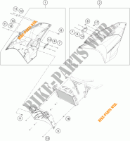 SIDE PANELS for KTM RC 250 WHITE ABS 2016