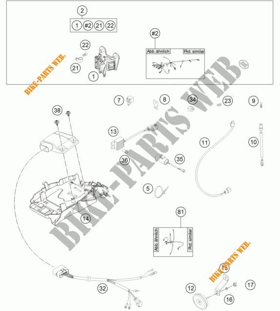 WIRING HARNESS for KTM 125 EXC SIX-DAYS 2014