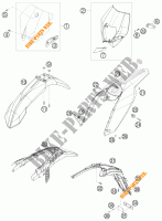 PLASTICS for KTM 125 EXC 2008