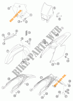 PLASTICS for KTM 125 EXC 2004