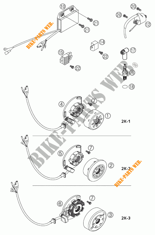 IGNITION SYSTEM for KTM 125 EXC 2003
