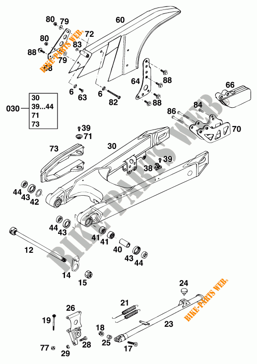 SWINGARM for KTM 125 E-XC 1994
