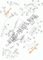 PLASTICS for KTM RC 200 WHITE NON ABS 2018