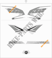 STICKERS for KTM RC 200 WHITE NON ABS 2018