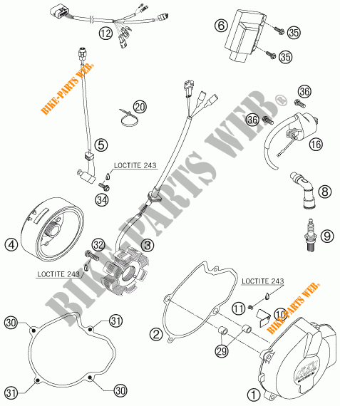 IGNITION SYSTEM for KTM 450 EXC RACING SIX DAYS 2007