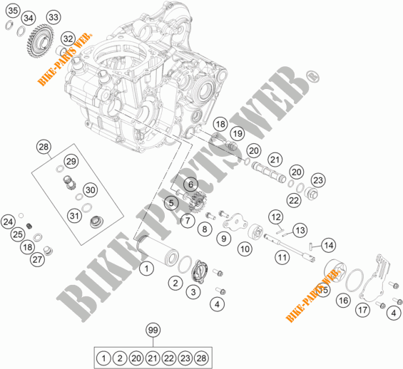 OIL PUMP for KTM 450 EXC-F SIX DAYS 2017