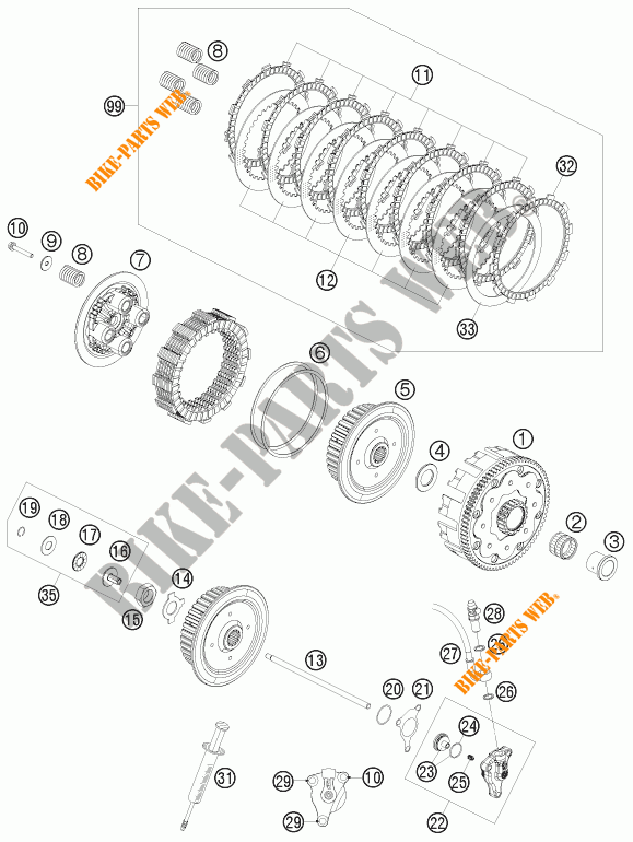 CLUTCH for KTM 450 EXC 2011
