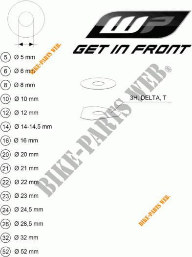 WP SHIMS FOR SETTING for KTM 450 EXC 2011