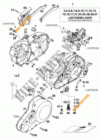 CRANKCASE for KTM 400 EXC WP 1996
