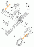 FRONT WHEEL for KTM 400 EXC WP 1996