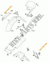 PLASTICS for KTM 400 EXC WP 1996