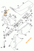 TANK / SEAT for KTM 400 EXC WP 1996