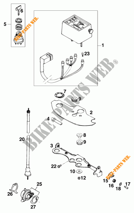 IGNITION SWITCH for KTM 400 EXC WP 1996