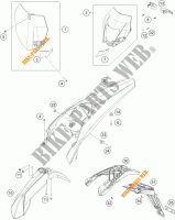 PLASTICS for KTM 350 EXC-F SIX DAYS 2015
