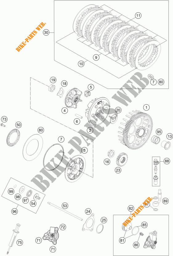 CLUTCH for KTM 350 EXC-F 2016