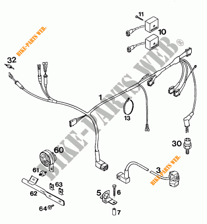 WIRING HARNESS for KTM 350 EXC-F 20KW/SUP.COM 1994