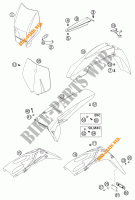 PLASTICS for KTM 250 EXC RACING SIX DAYS 2002
