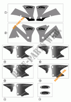 STICKERS for KTM 250 EXC RACING SIX DAYS 2002