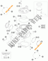 CYLINDER / HEAD for KTM 250 EXC SIX-DAYS 2011