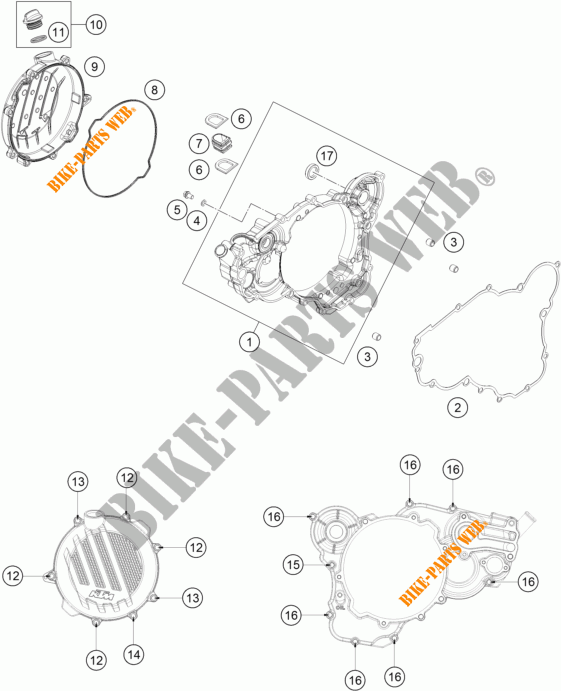 CLUTCH COVER for KTM 250 EXC 2017