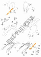 PLASTICS for KTM 250 EXC 2004
