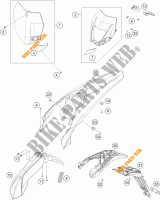 PLASTICS for KTM 200 EXC 2016
