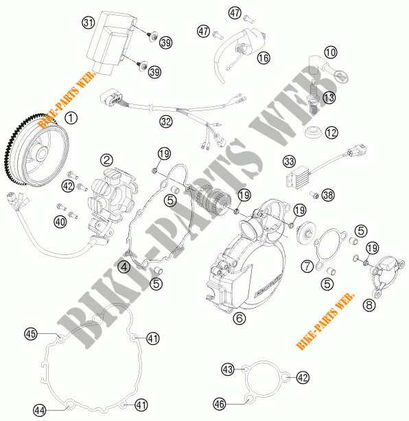 IGNITION SYSTEM for KTM 200 EXC 2016