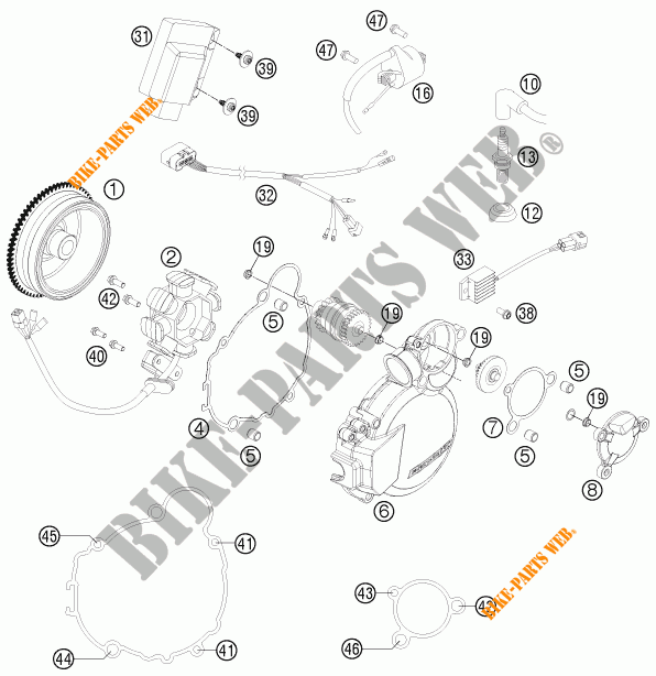 IGNITION SYSTEM for KTM 200 EXC 2013