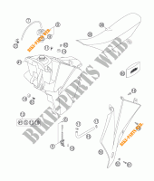 TANK / SEAT for KTM 200 EXC 2007