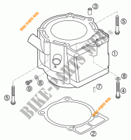 CYLINDER for KTM 525 SX RACING 2003