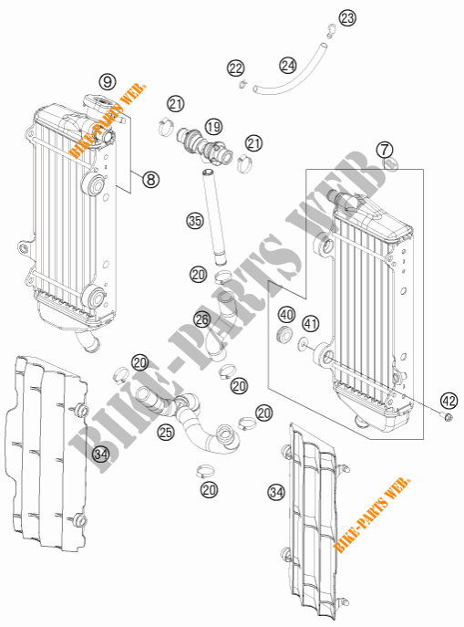 COOLING SYSTEM for KTM 250 SX-F 2014