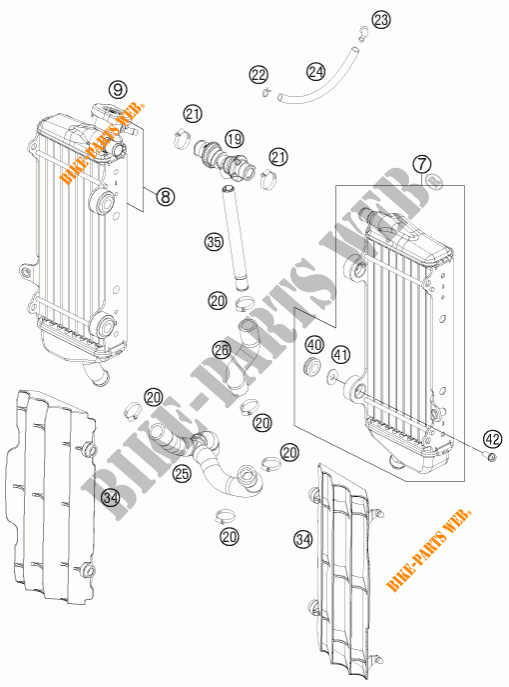 COOLING SYSTEM for KTM 250 SX-F 2013