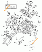 CRANKCASE for KTM 125 SX MARZOCCHI/OHLINS 1995