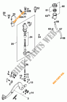 REAR BRAKE MASTER CYLINDER for KTM 125 SX MARZOCCHI/OHLINS 1995