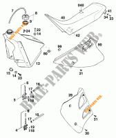 TANK / SEAT for KTM 125 SX MARZOCCHI/OHLINS 1995